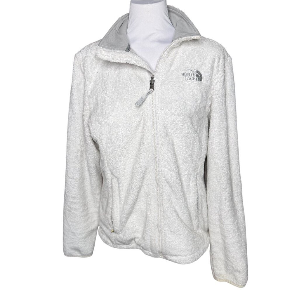 The North Face Osito womens fleece jacket M Medium white gray